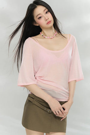Heavyweight Lyocell Batwing Top