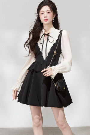 Hepburn Black Floral Dress