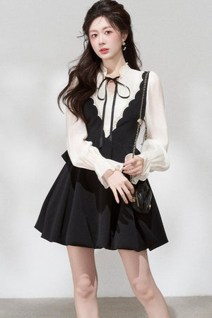 Hepburn Black Floral Dress