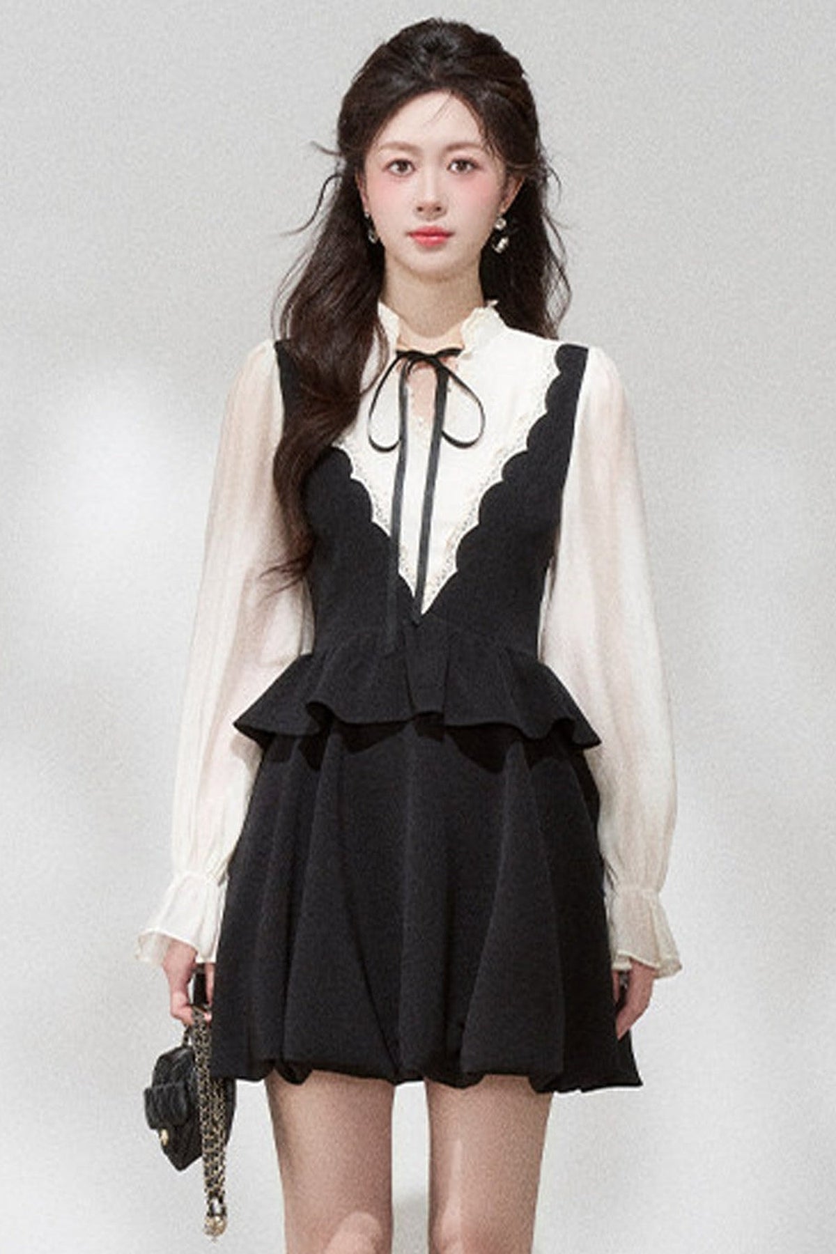 Hepburn Black Floral Dress