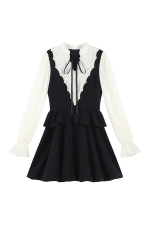 Hepburn Black Floral Dress