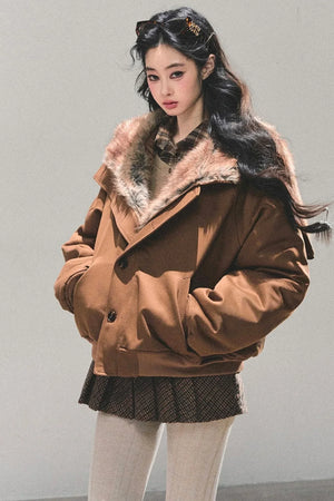 Hepburn-Style Quilted Winter Coat