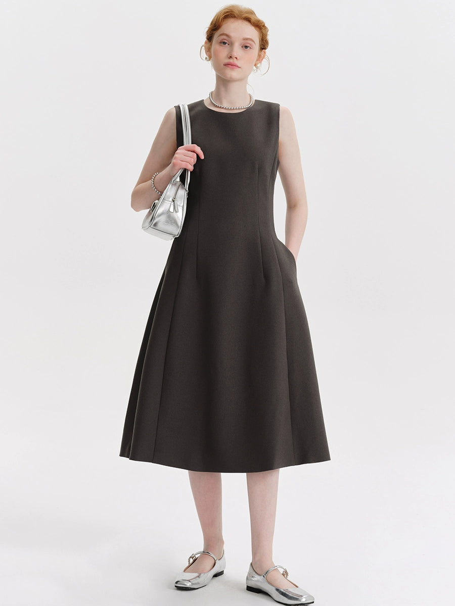Hepburn Style Slim Long Dress