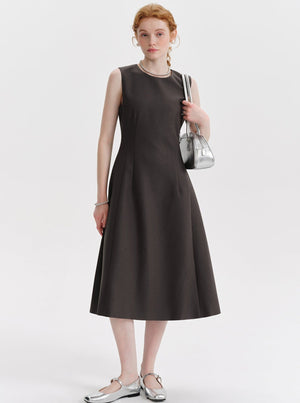 Hepburn Style Slim Long Dress