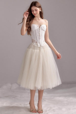 Herringbone Lace Bandeau Skirt Set-Up
