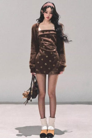 Hibiscus Knit Sweater Coat
