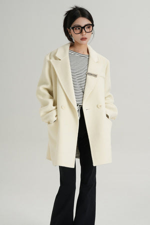 High-End Black Wool Tweed Jacket