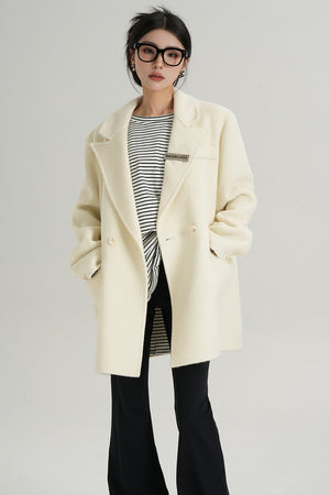 High-End Black Wool Tweed Jacket