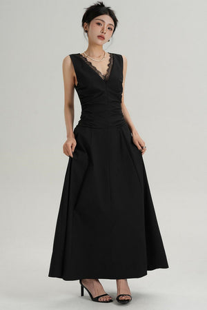 High End Lace Slim V-Neck Dress