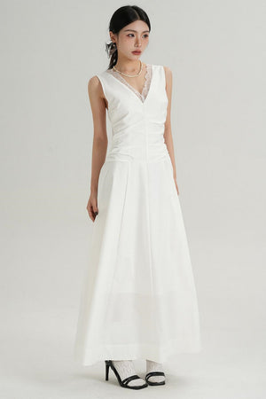 High End Lace Slim V-Neck Dress