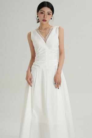 High End Lace Slim V-Neck Dress