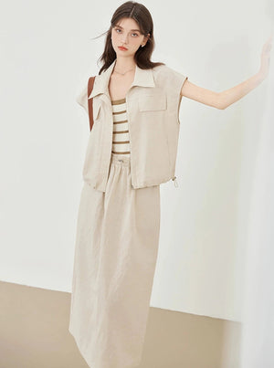 High-End Workwear Shirt Skirt Set