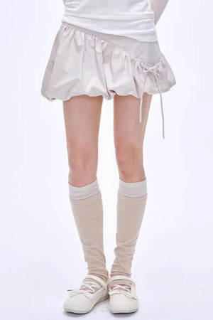 High-Gloss Two-Tone Slouch Socks