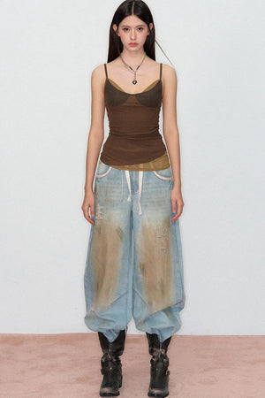 High-Impact Lyocell Color-Blocked Top