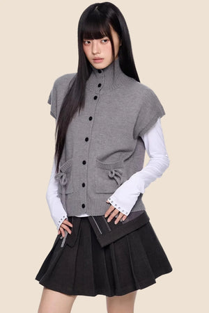 High-Intelligence Wool Knit Cardigan