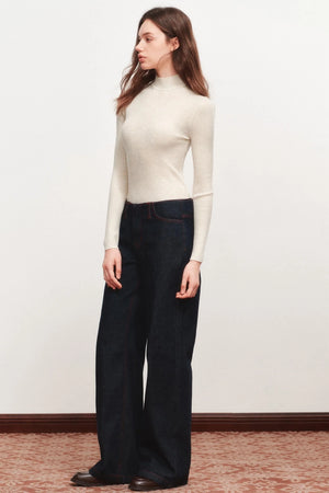 High Neck Knitted Sweater Top
