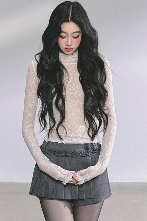 High Neck Lace Top