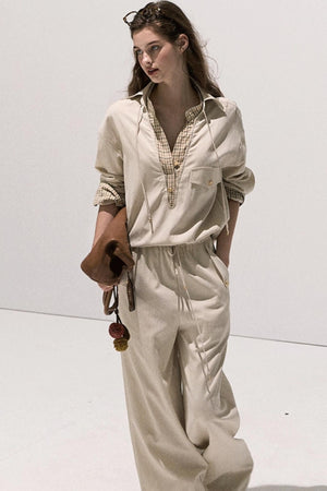 High Sense Cotton Shirt With Pants Set-Up