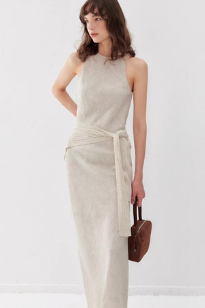 High-Slit Green Dress