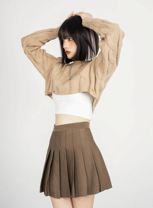High Waist Anti Runout A-line Half length Skirt