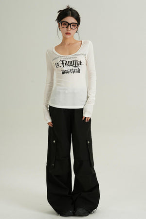 High Waist Casual Wide Pants