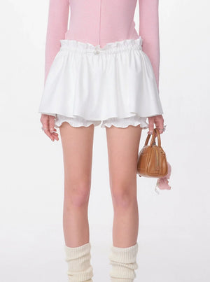 High-Waist Fungus A-Line Skirt Shorts