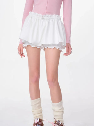 High-Waist Fungus A-Line Skirt Shorts