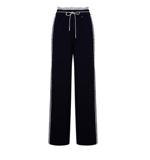 High-Waist Lace Wide-Leg Pants