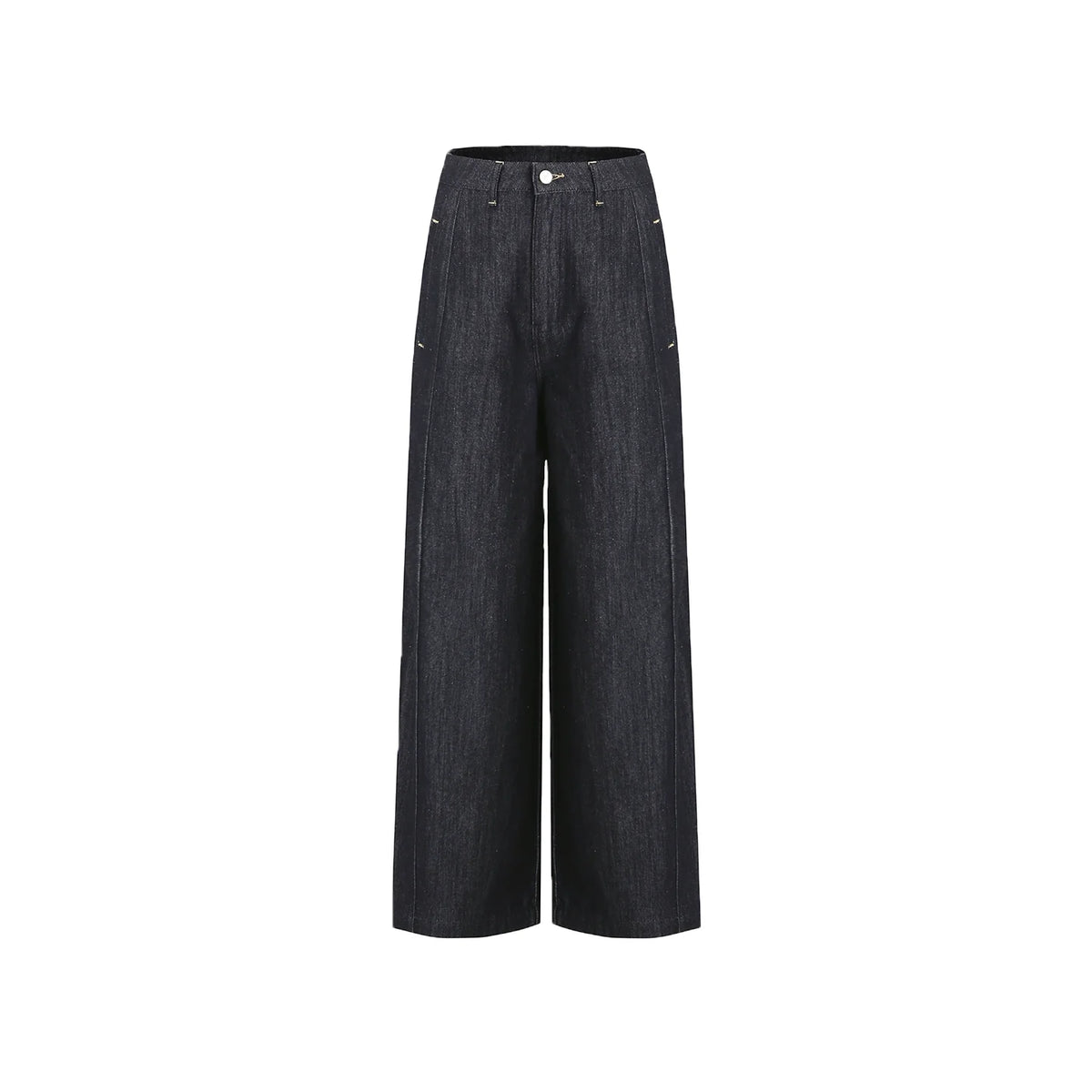 High Waist Split Straight Jeans