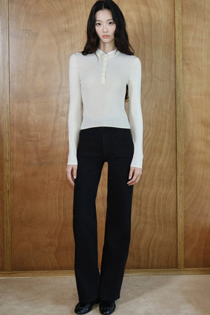 High-Waisted Cotton Pants