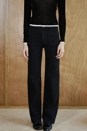 High-Waisted Cotton Pants