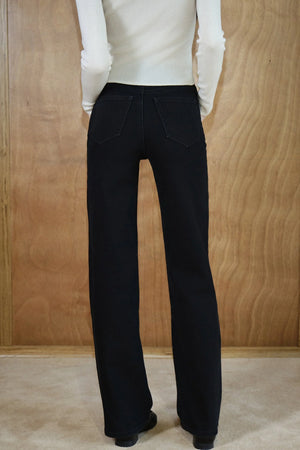 High-Waisted Cotton Pants