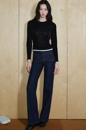 High-Waisted Cotton Pants