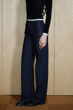 High-Waisted Cotton Pants