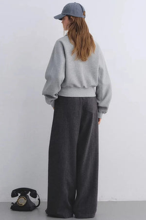 High-Waisted Drapey Suit Pants