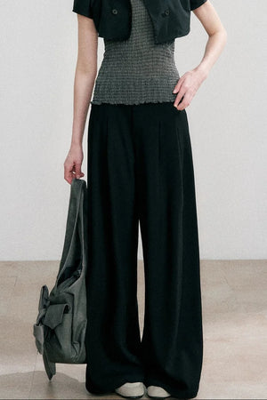 High-Waisted Floor-Length Pants