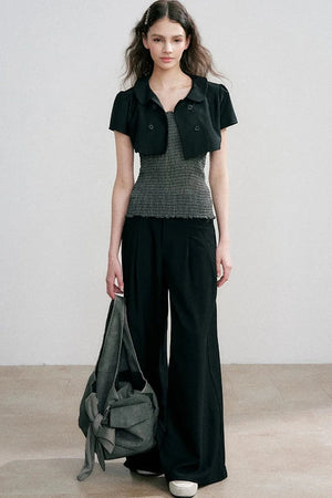 High-Waisted Floor-Length Pants
