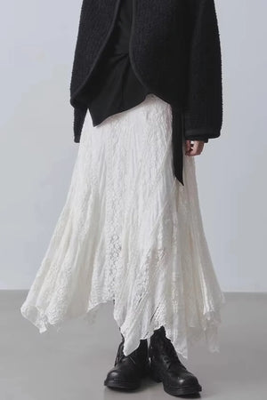 High-Waisted Irregular Skirt