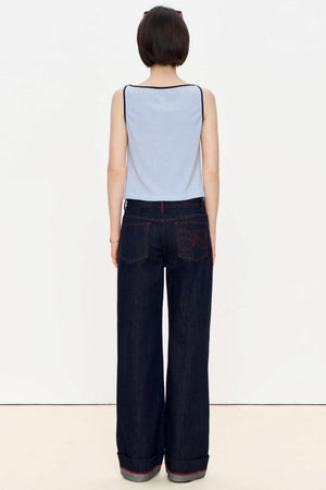 High-Waisted Loose Jeans