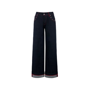 High-Waisted Loose Jeans