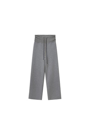 High-Waisted Slim Casual Pants