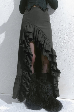 High-Waisted Slimming Long Skirt