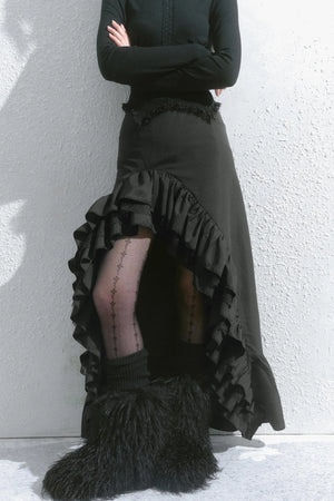 High-Waisted Slimming Long Skirt