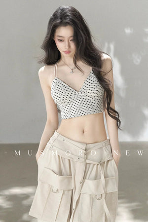 High-Waisted Straight-Leg Workwear Wide-Leg Pants and Top Set