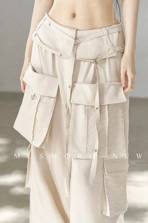 High-Waisted Straight-Leg Workwear Wide-Leg Pants and Top Set