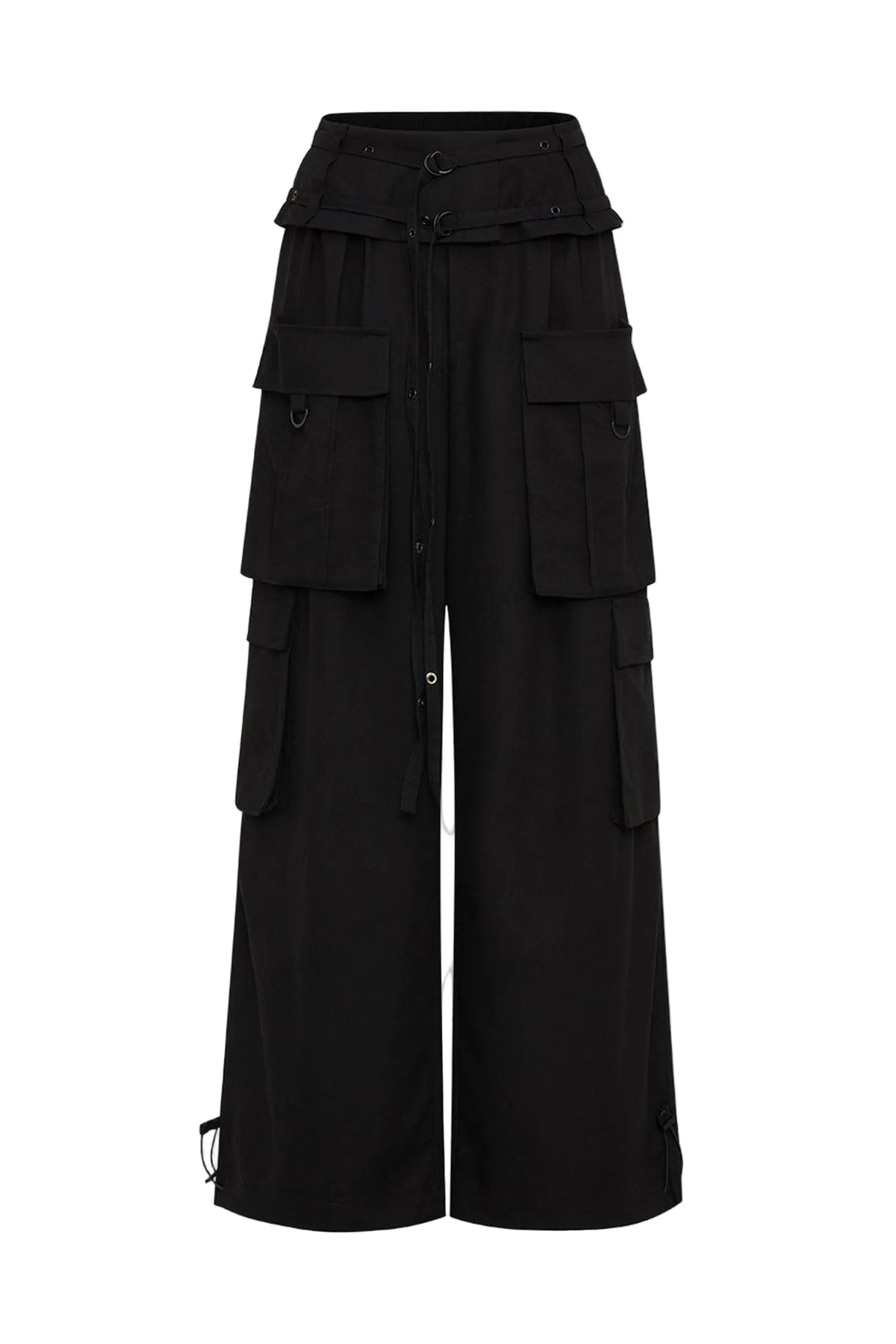 High-Waisted Straight-Leg Workwear Wide-Leg Pants and Top Set