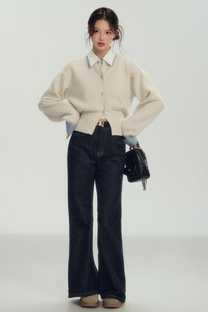 High-Waisted Wide-Leg Jeans