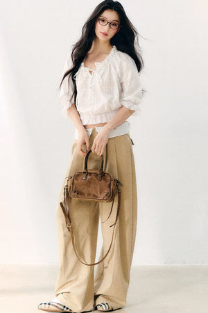 High-Waisted Wide-Leg Pants