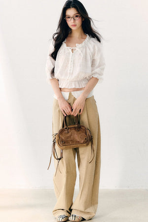 High-Waisted Wide-Leg Pants