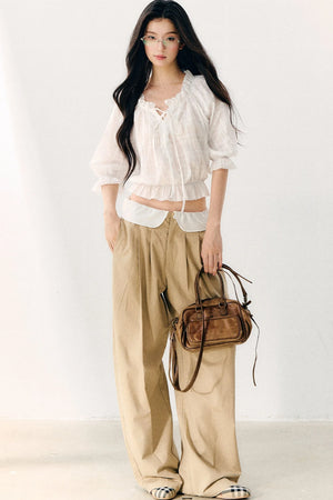 High-Waisted Wide-Leg Pants